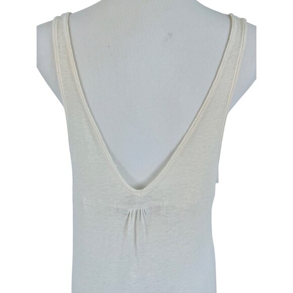 RARE Free People Beach Cream White Casual Boho Tiered Ruffle Hem Maxi Tank Dress - Picture 10 of 15